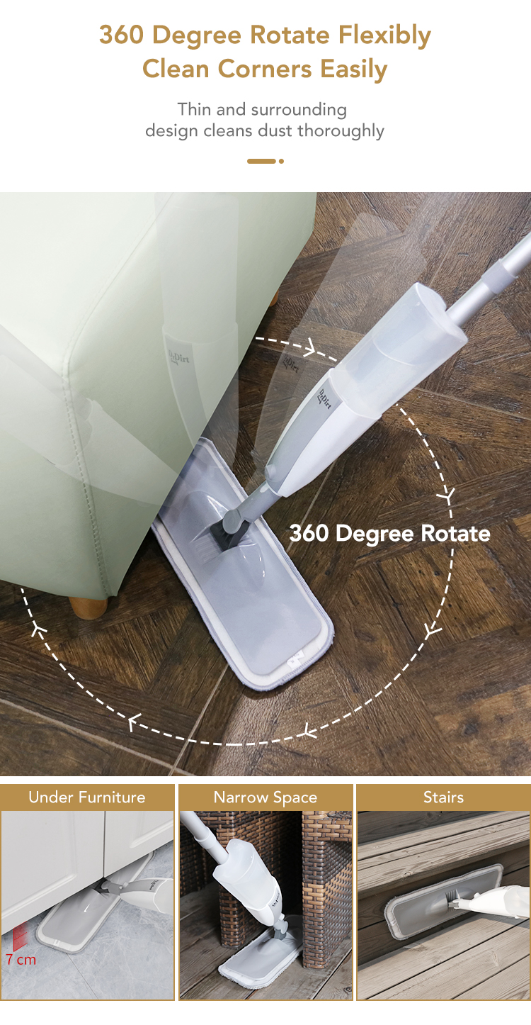 Dr.Dirt Spray Flat Mop Complete - Cleanic Cleaning Equipment